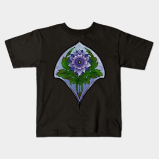 Art nouveau flower fan shape Kids T-Shirt